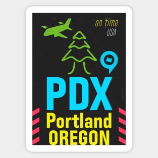 PDX airport code design Sticker